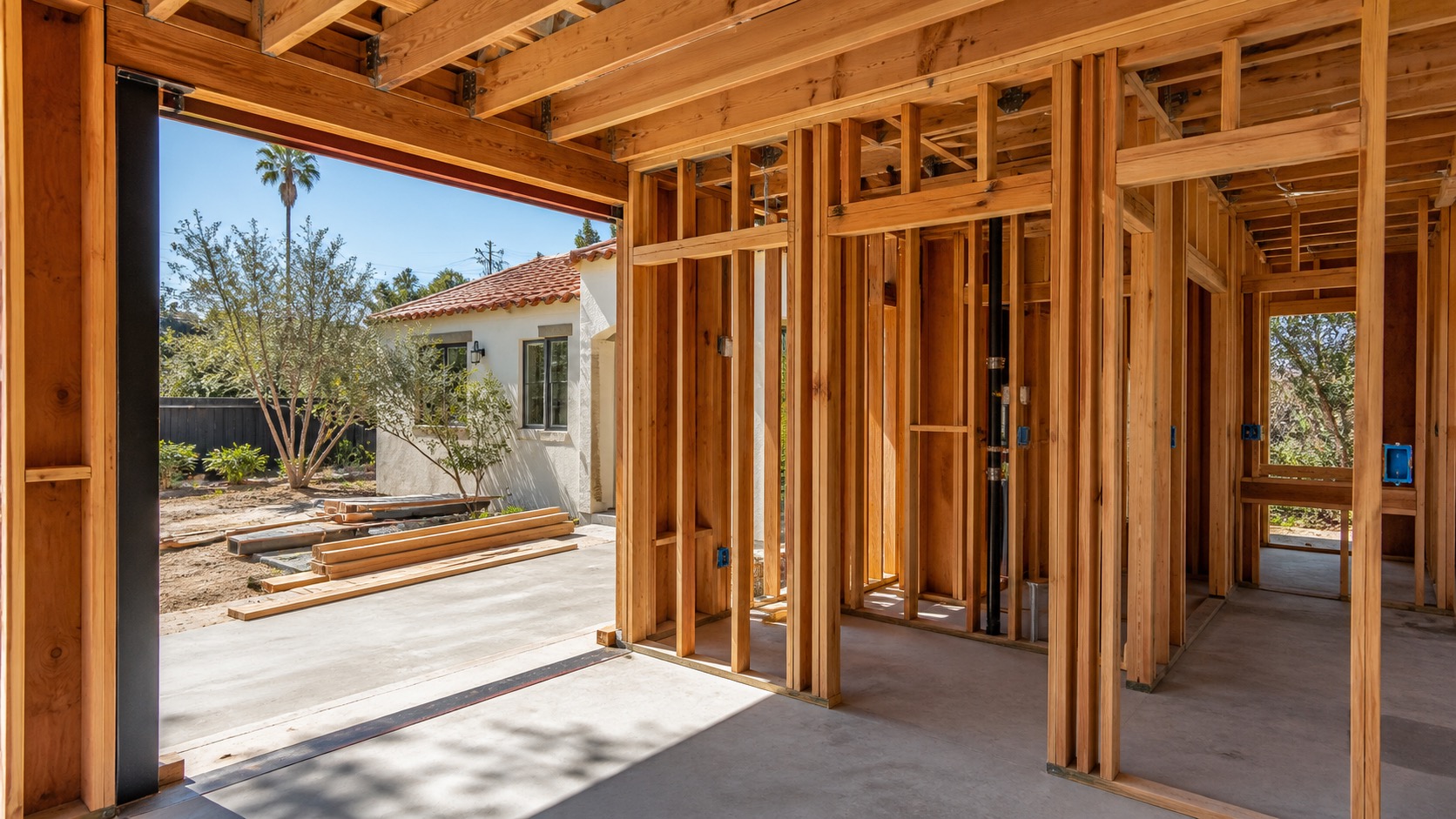 House Framing work by a remodeling contractor in Culver City CA